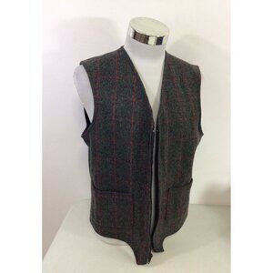 Johnson Woolen Mills Vest Wool USA Outdoor Clothing Mens Mediun
